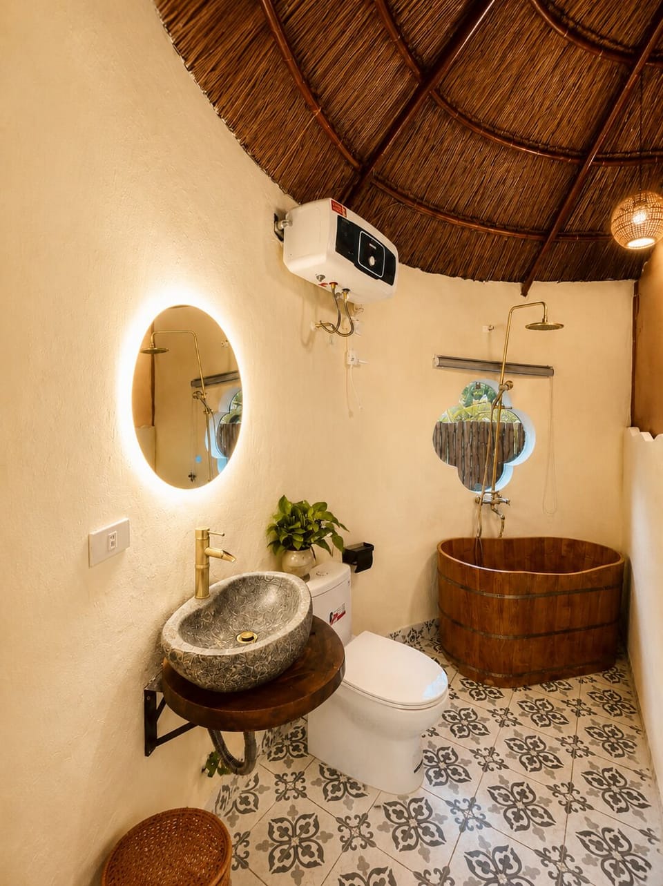 Deluxe Bungalow, Garden Area | Bathroom | Free toiletries, soap, shampoo, toilet paper
