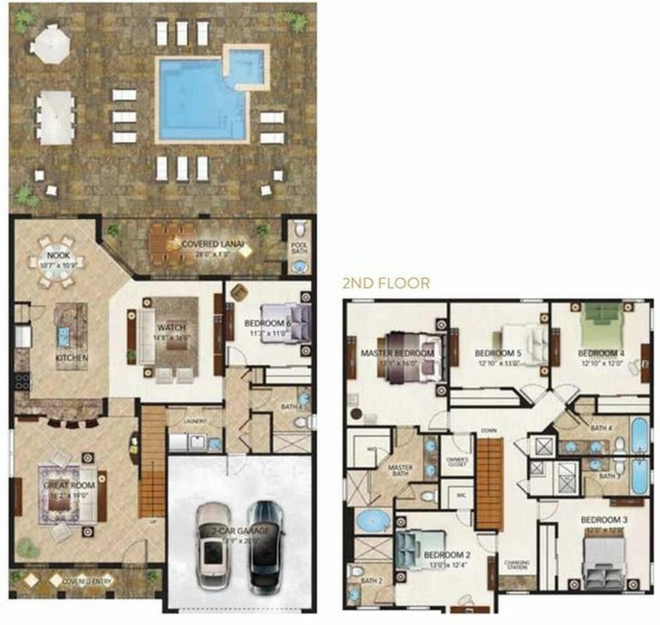 House, 6 Bedrooms, Private Pool | Floor plan