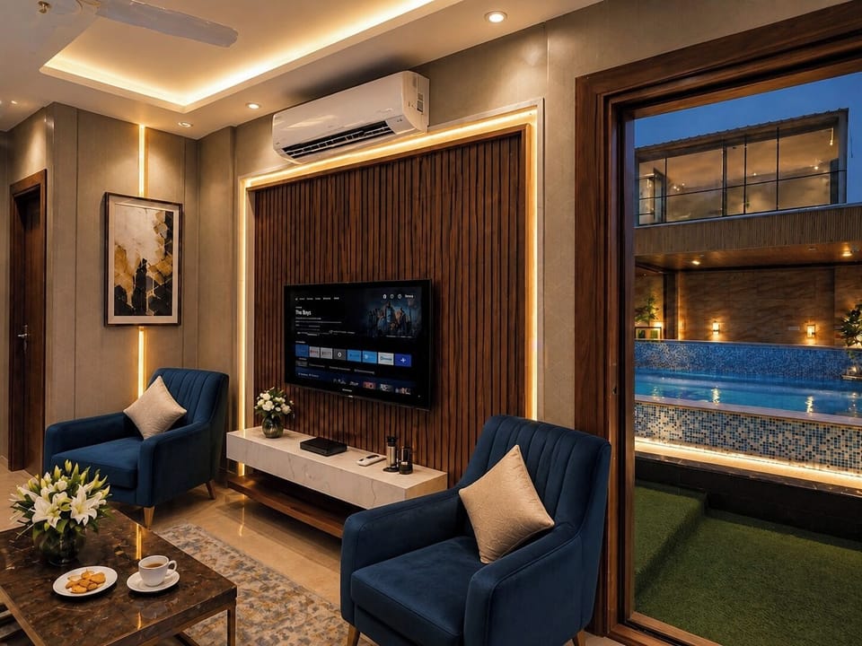 Deluxe Double or Twin Room, City View | Living area | Printers