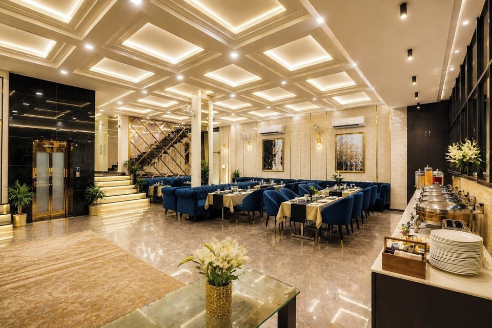 Outdoor banquet area