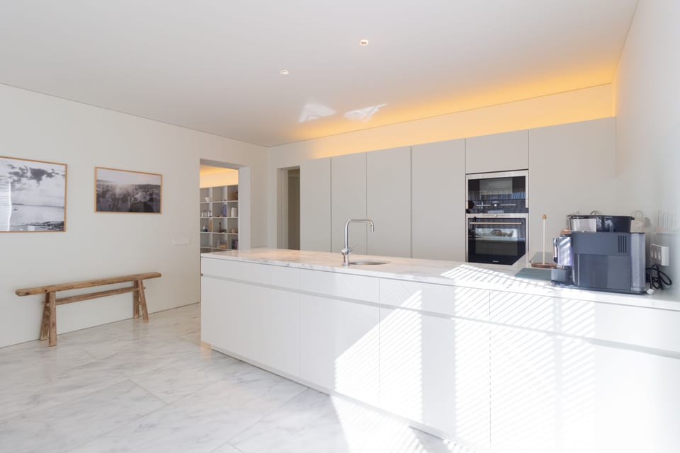Deluxe Apartment, 3 Bedrooms, Hot Tub, Sea View | Private kitchen | Espresso maker, coffee/tea maker, full-size fridge, microwave