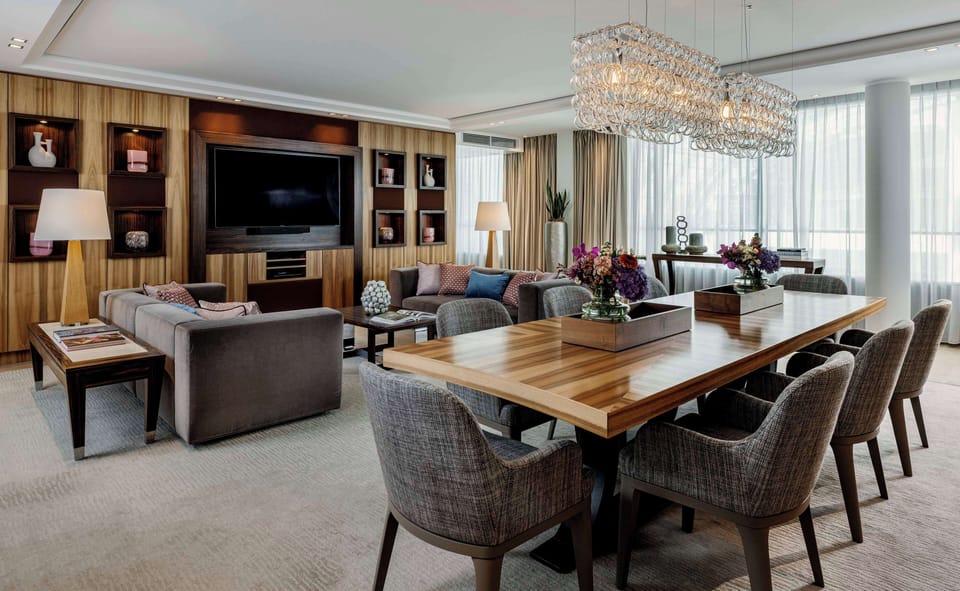 Signature Suite, Patio, City View | Hypo-allergenic bedding, down comforters, minibar, in-room safe
