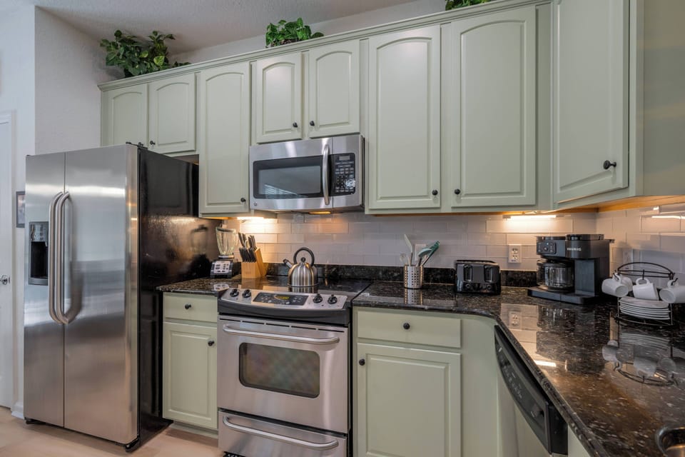 Microwave, oven, stovetop, dishwasher