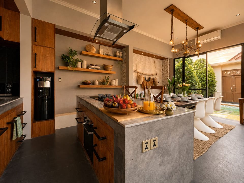 Signature Villa, Patio, Courtyard View | Private kitchen | Electric kettle