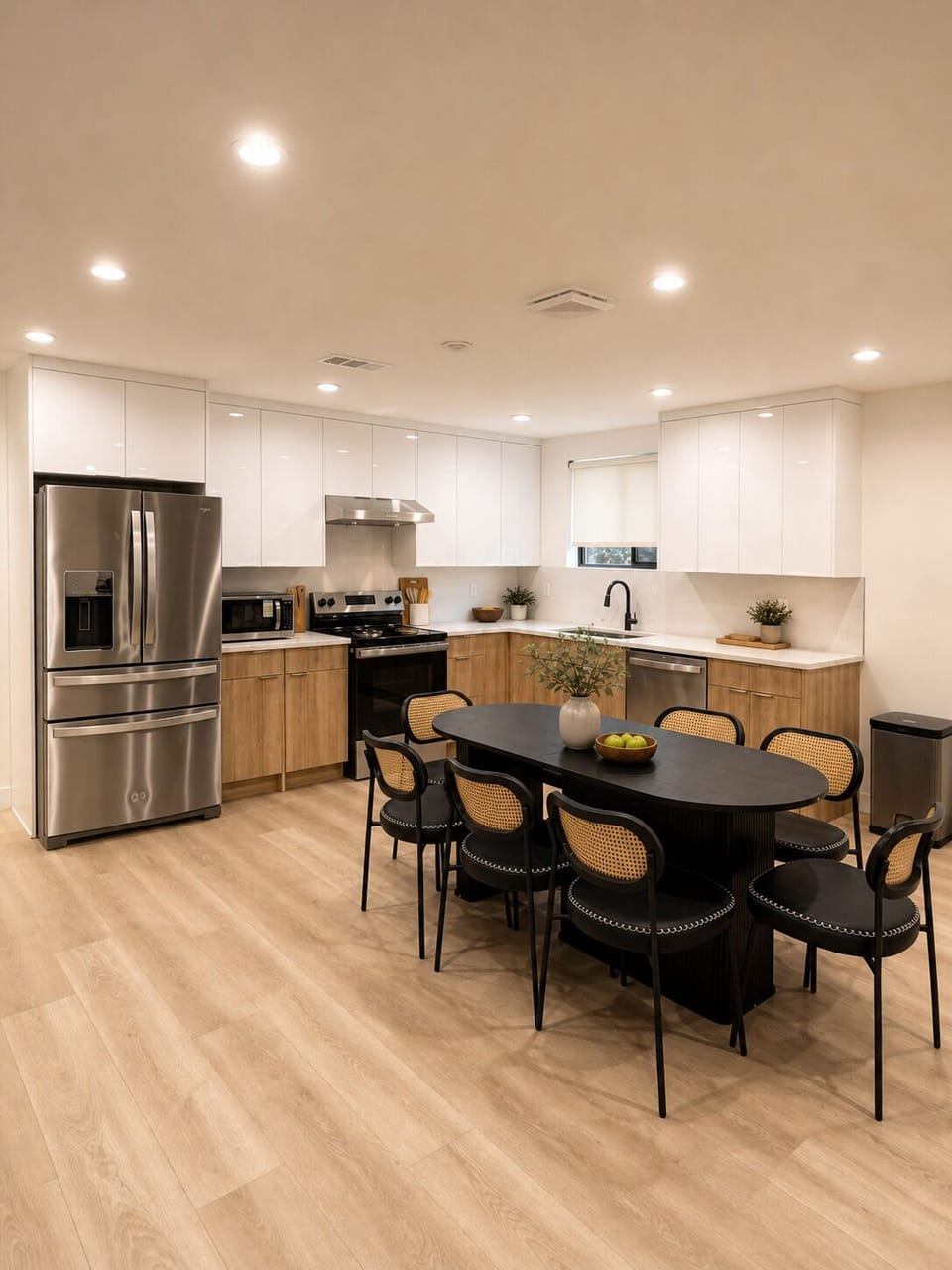Deluxe Double Room | Private kitchen | Full-size fridge, microwave, stovetop, cookware/dishes/utensils