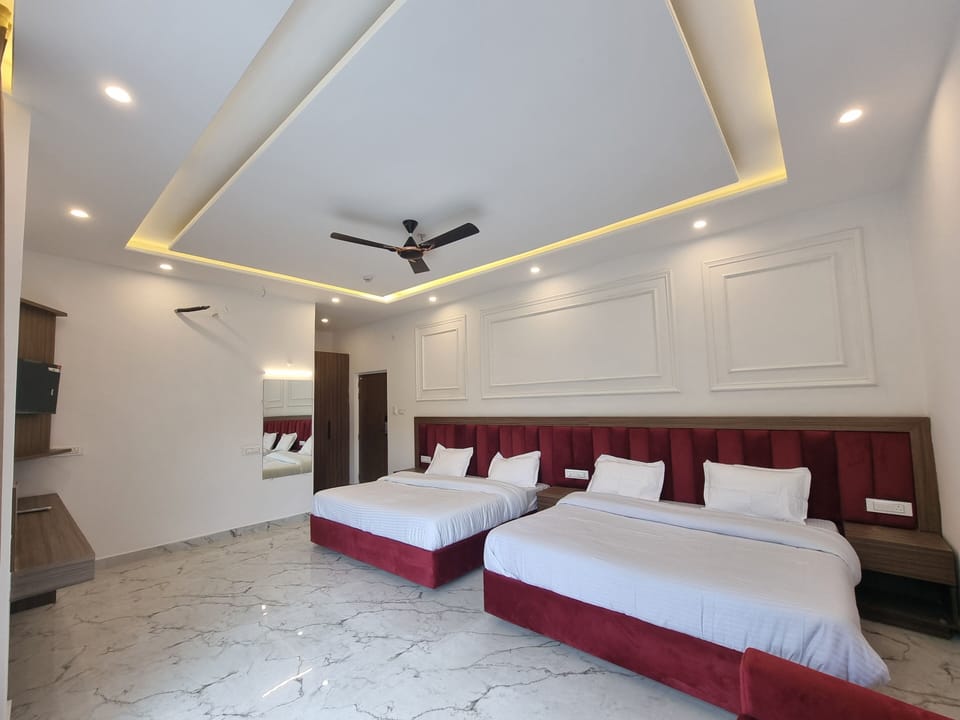 Family Quadruple Room, Balcony, Mountain View | In-room safe, desk, laptop workspace, WiFi (free)