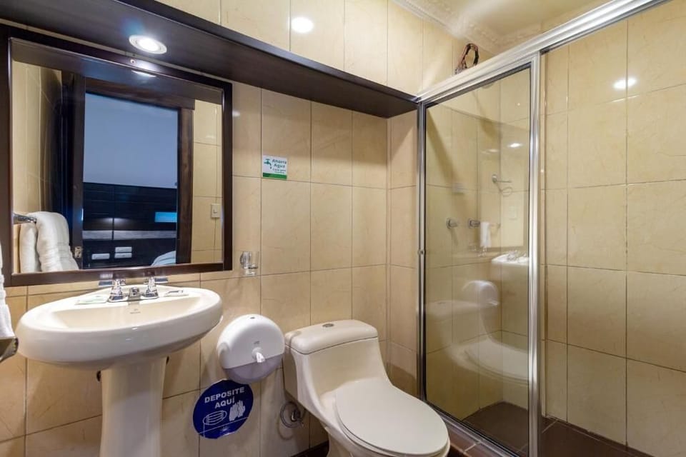 Shower, free toiletries, hair dryer (on request), soap