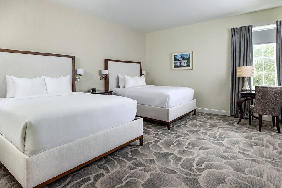 Premium bedding, pillowtop beds, in-room safe, desk