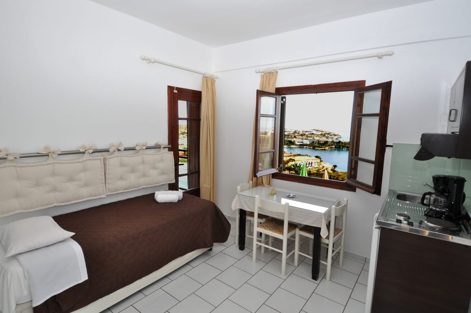 Apartment, 1 Bedroom, Sea View | Private kitchenette | Fridge, stovetop, coffee/tea maker, cookware/dishes/utensils