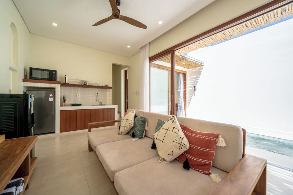 Villa, 2 Bedrooms, Private Pool, Pool View | Living area | 43-inch Smart TV with digital channels
