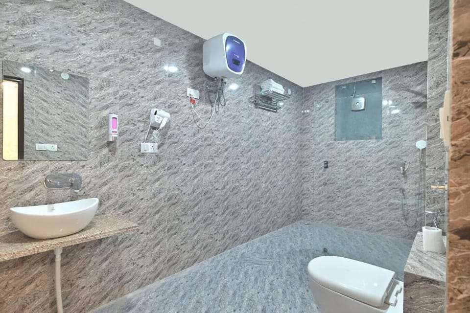 Hair dryer, towels