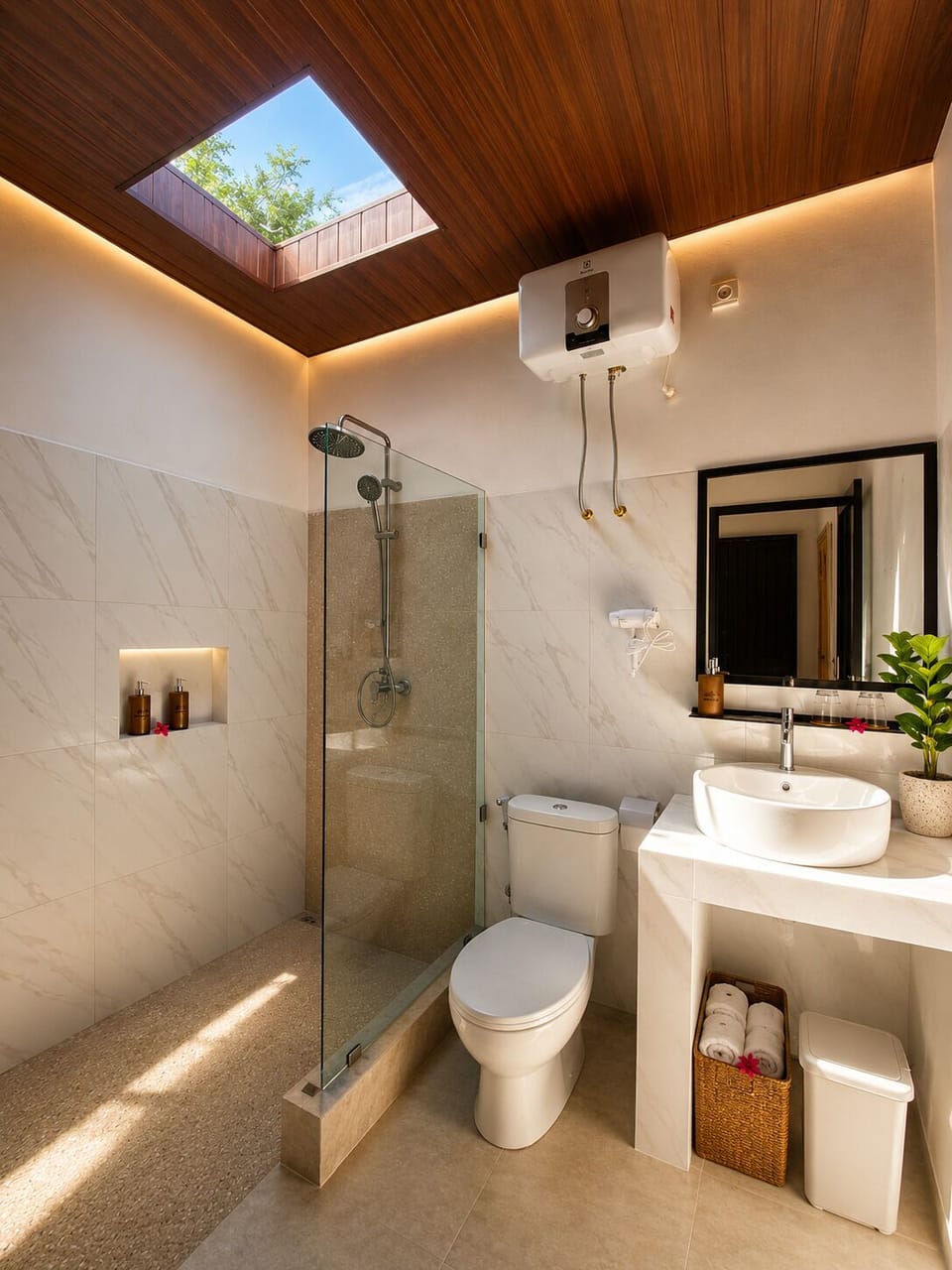 Deluxe Double Room, Balcony, Valley View | Bathroom | Shower, rainfall showerhead, free toiletries, hair dryer
