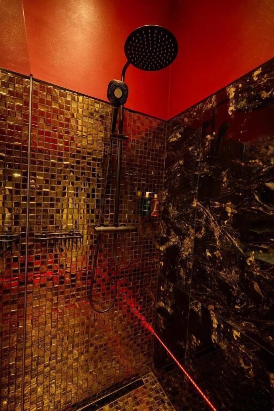 Deluxe Apartment, 1 King Bed, Non Smoking | Bathroom | Shower, hair dryer, heated floors (bathroom), soap