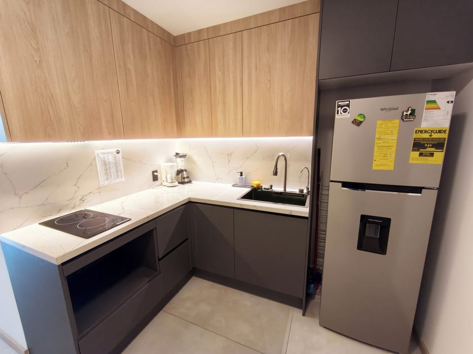 Classic Studio, City View | Private kitchen | Fridge, microwave, cookware/dishes/utensils