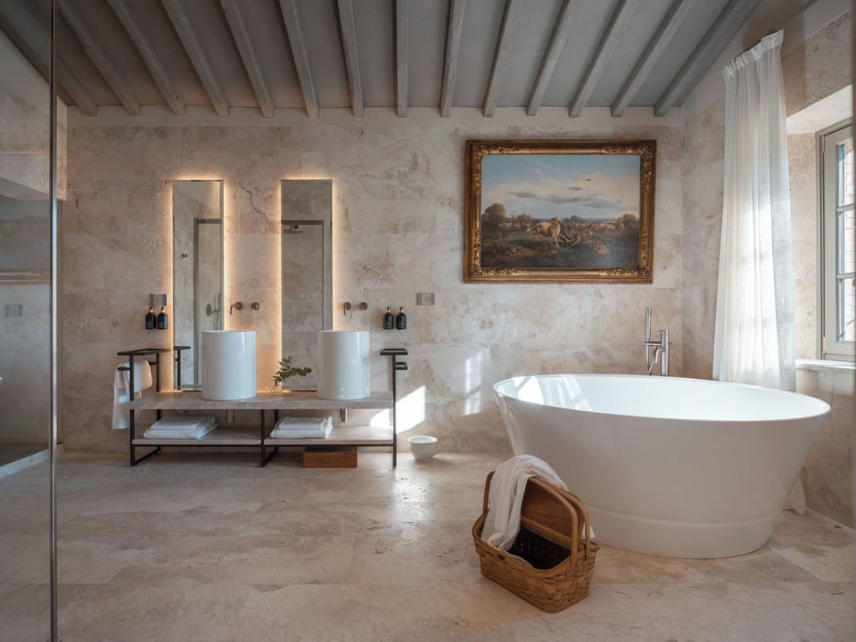 Deluxe Suite | Bathroom | Shower, free toiletries, hair dryer, slippers