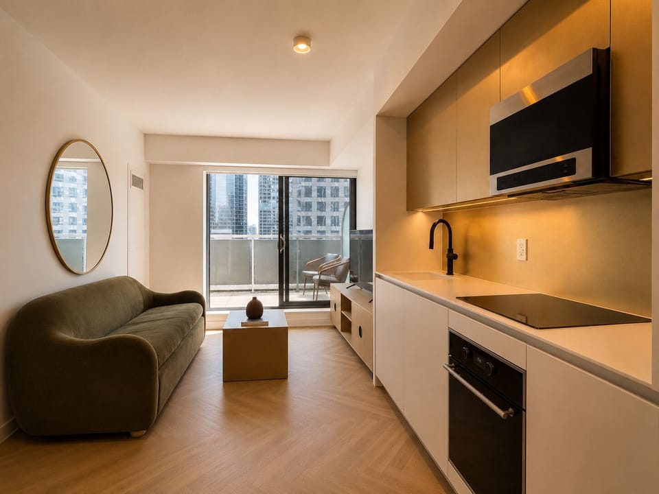 Superior Apartment, 1 Queen Bed with Sofa bed, Balcony | Private kitchen | Espresso maker, full-size fridge, microwave, oven