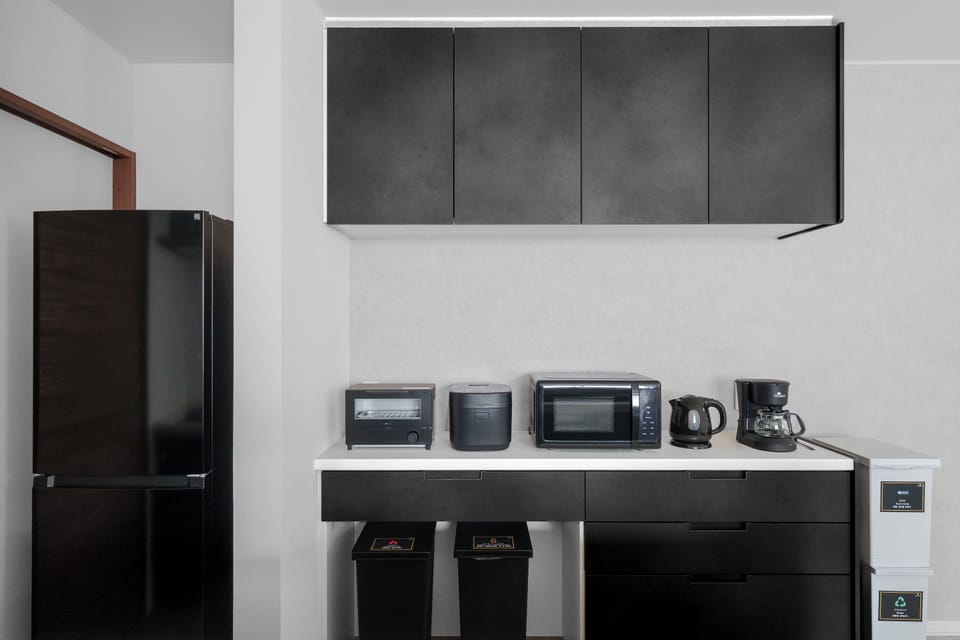 Apartment | Private kitchen | Coffee/tea maker, fridge, microwave, stovetop