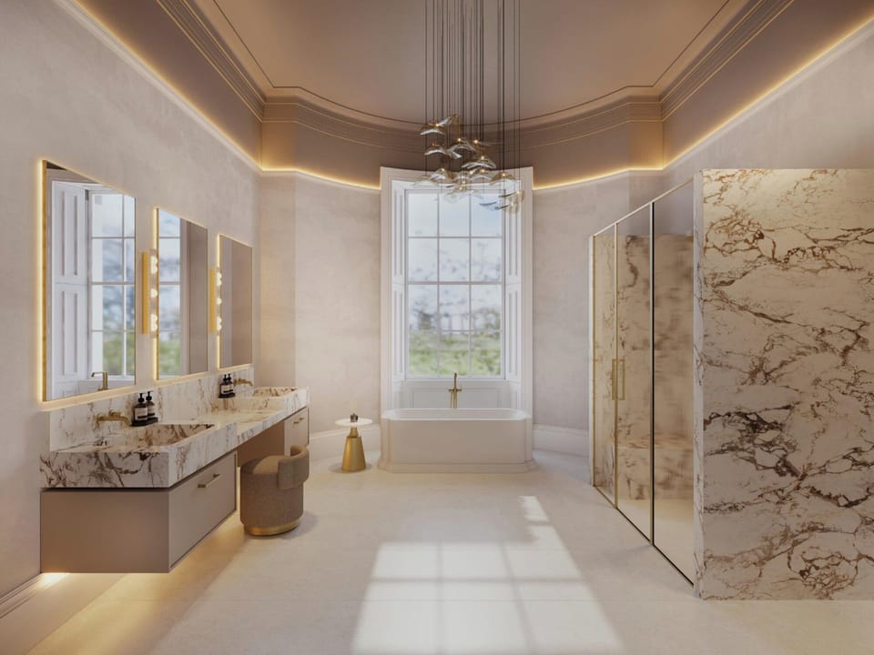 Presidential Suite, Non Smoking, Ground Floor | Bathroom | Hair dryer, towels, soap, shampoo