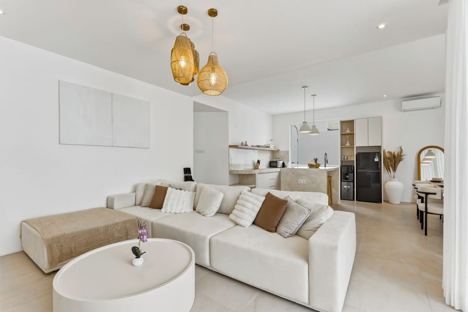 Villa, 2 Bedrooms, Private Pool, Pool View | Living room | 53-inch Smart TV with cable channels