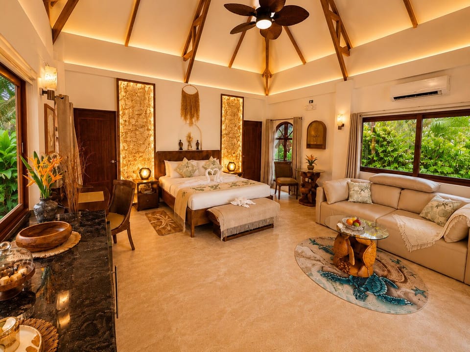Deluxe Villa, Beach View | Premium bedding, minibar, desk, laptop workspace