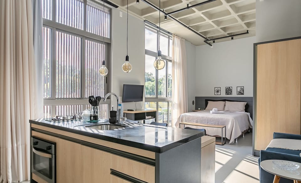 Modern Loft 750m From Canas Beach Tps201 Apartment in Florianopolis