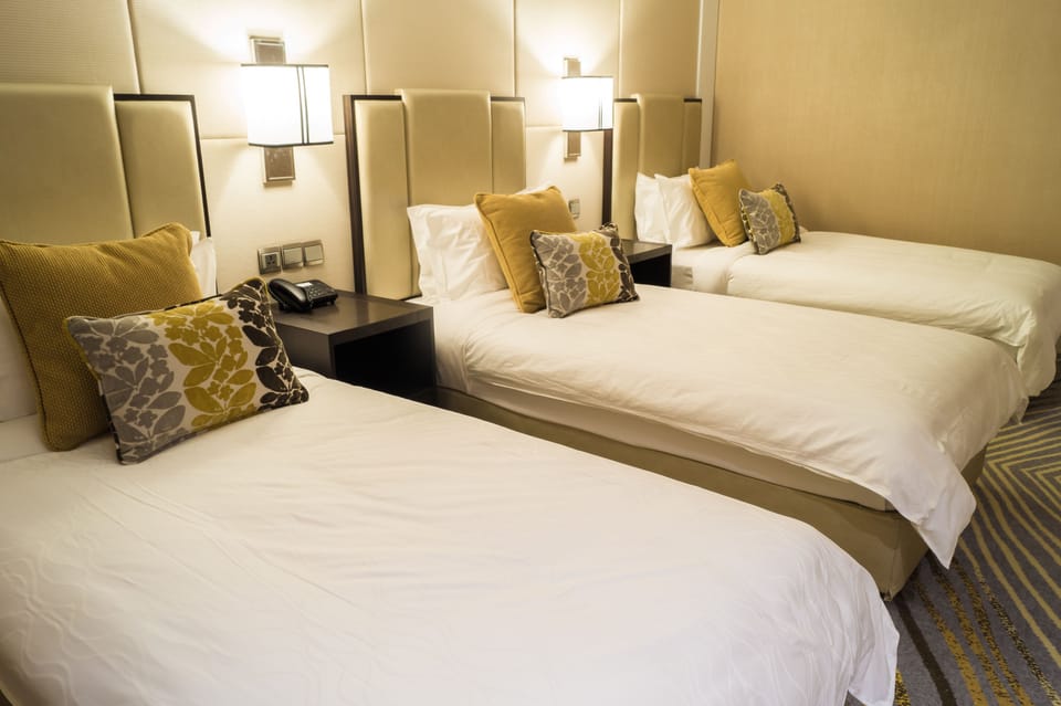 Premium bedding, desk, soundproofing, iron/ironing board (on request)
