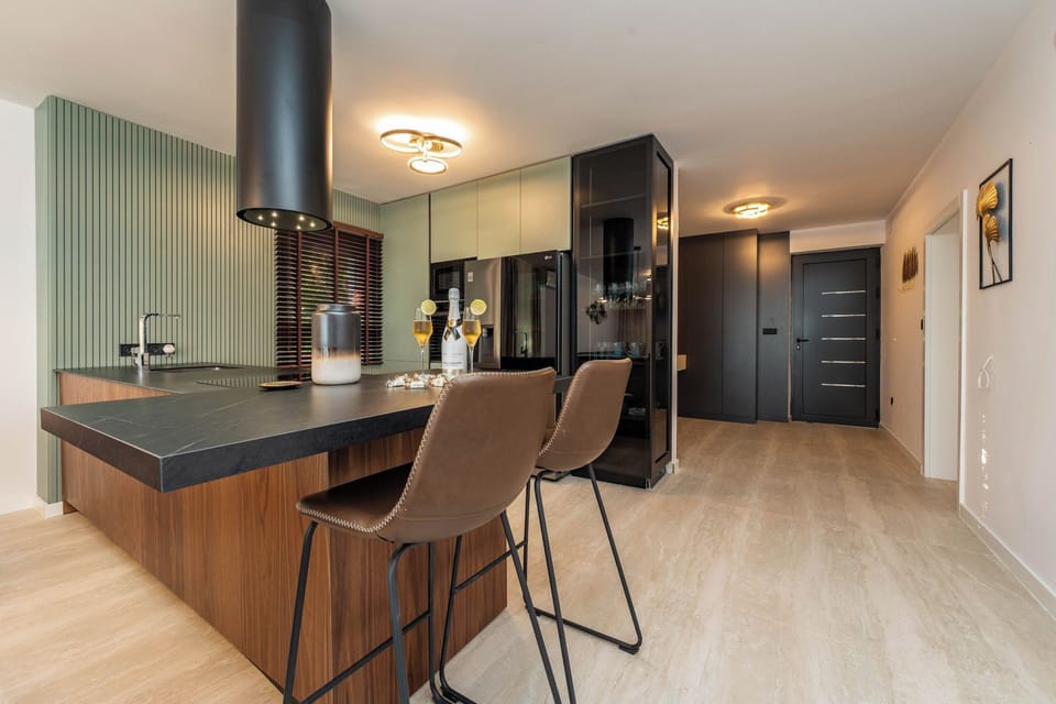 Villa | Private kitchen | Espresso maker, fridge, microwave, oven