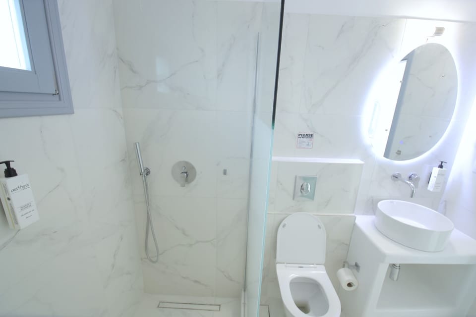 Shower, free toiletries, hair dryer, slippers