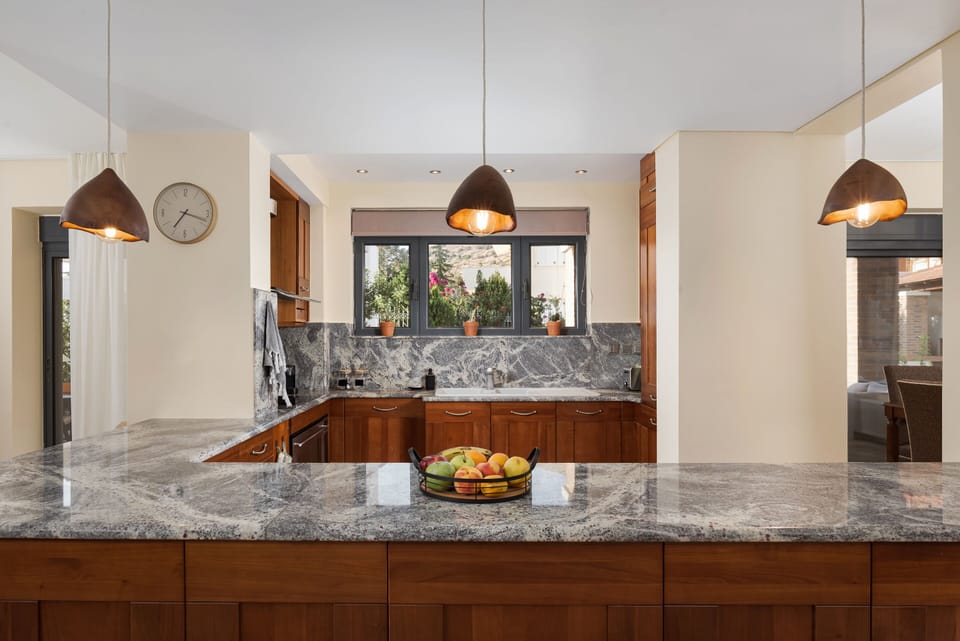Superior Villa, Sea View | Private kitchen | Espresso maker, coffee/tea maker, full-size fridge, microwave