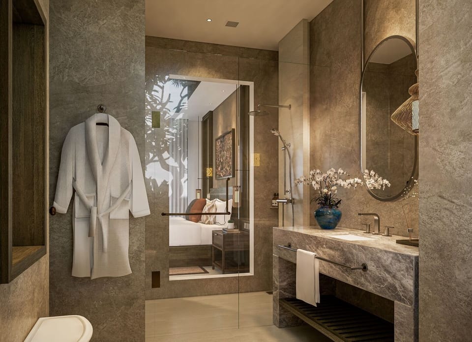 Suite, Balcony, Sea View | Bathroom | Free toiletries, hair dryer, towels, soap