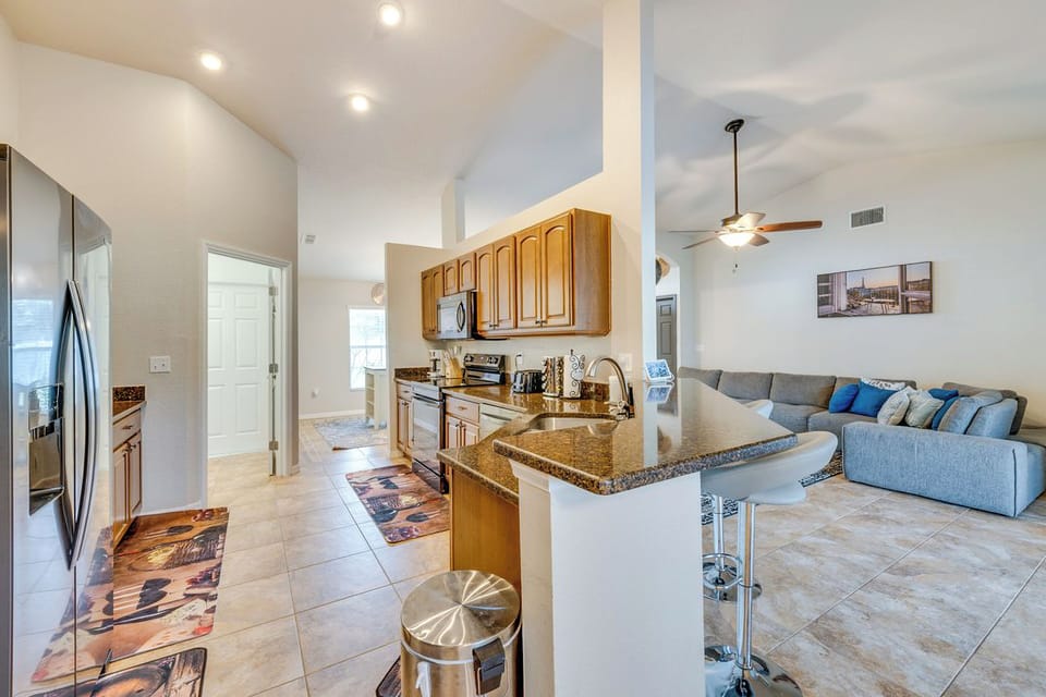House, Patio | Private kitchen