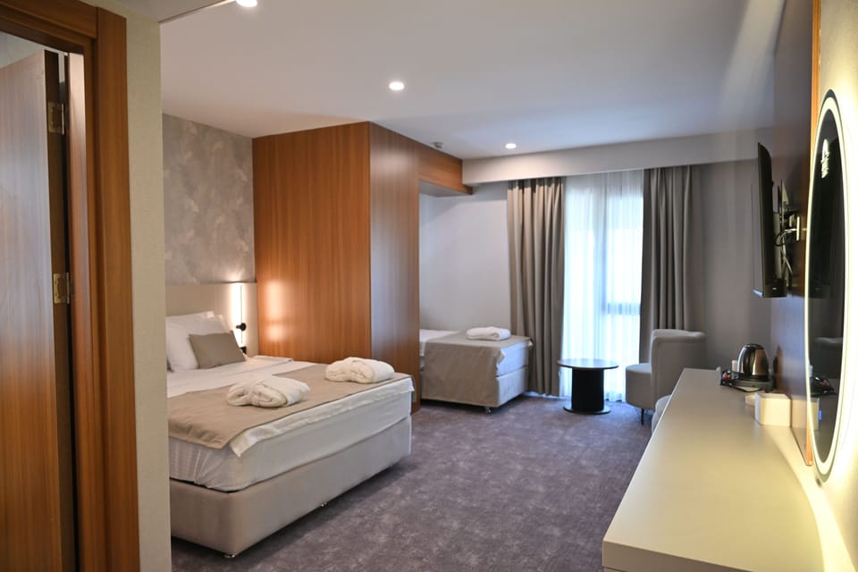 Deluxe Double Room | Bathroom | Shower, free toiletries, slippers, soap