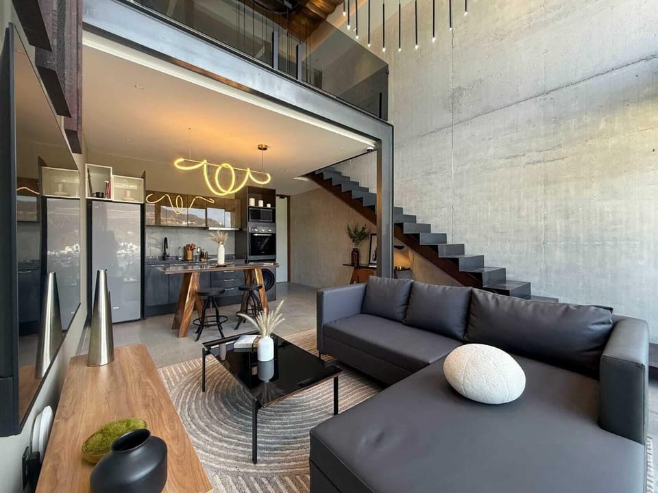 Luxury Duplex, City View | Living area