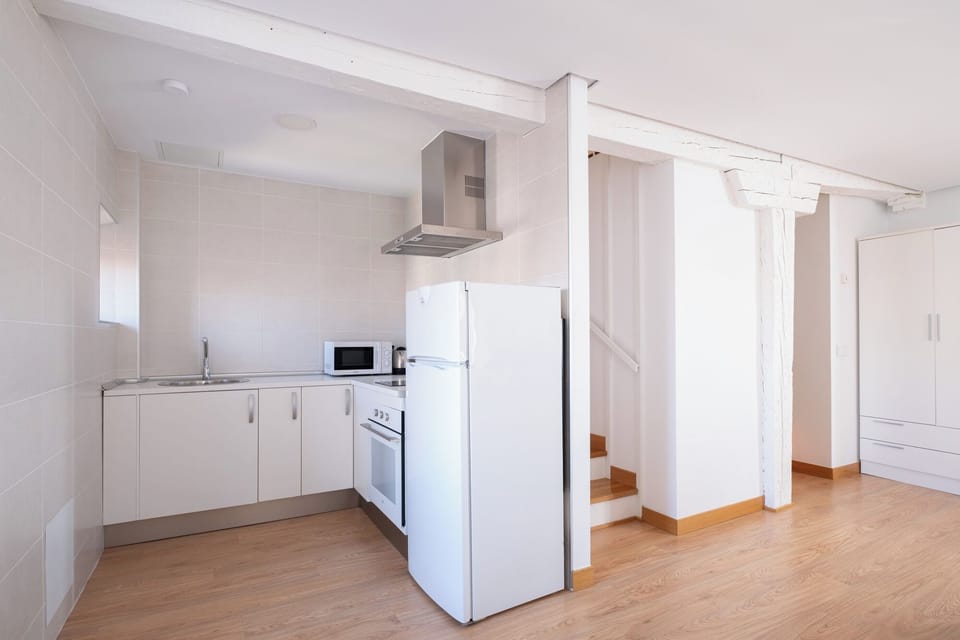 Apartment (2 habitaciones) | Private kitchen | Espresso maker, full-size fridge, microwave, stovetop