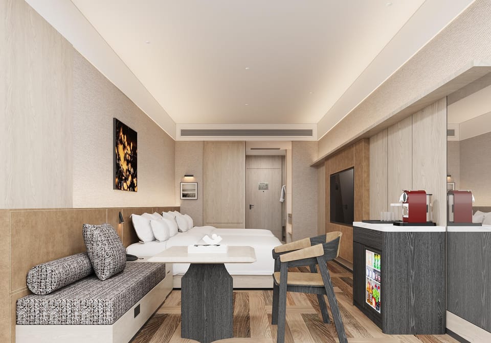 Luxury Twin Room, City View | Desk, laptop workspace, WiFi (free)