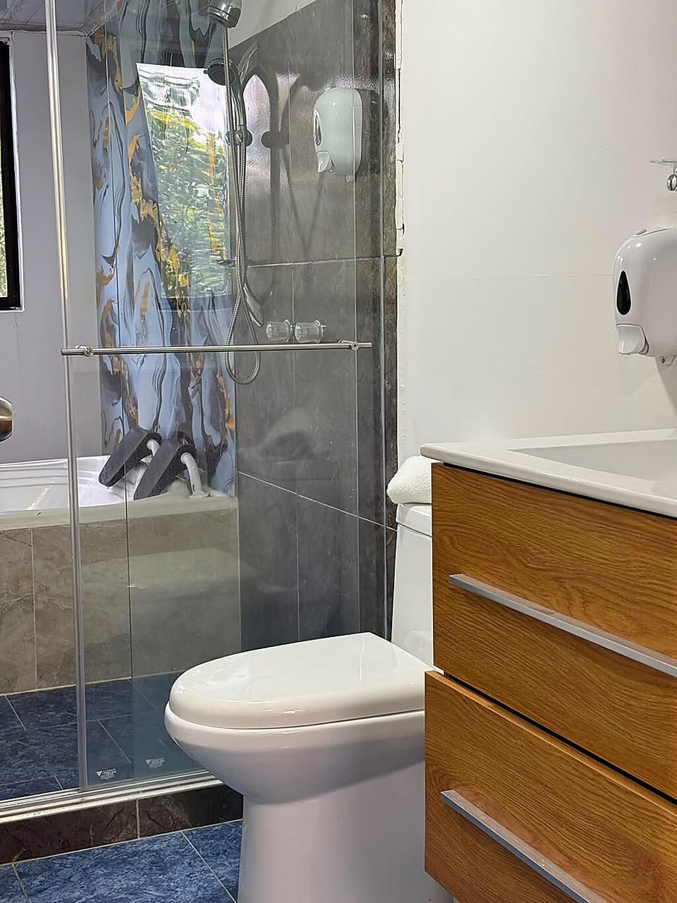 Luxury Suite, Hill View | Bathroom | Shower, towels, soap, toilet paper