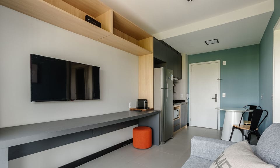 Basic Apartment | Living area | 40-inch TV with digital channels