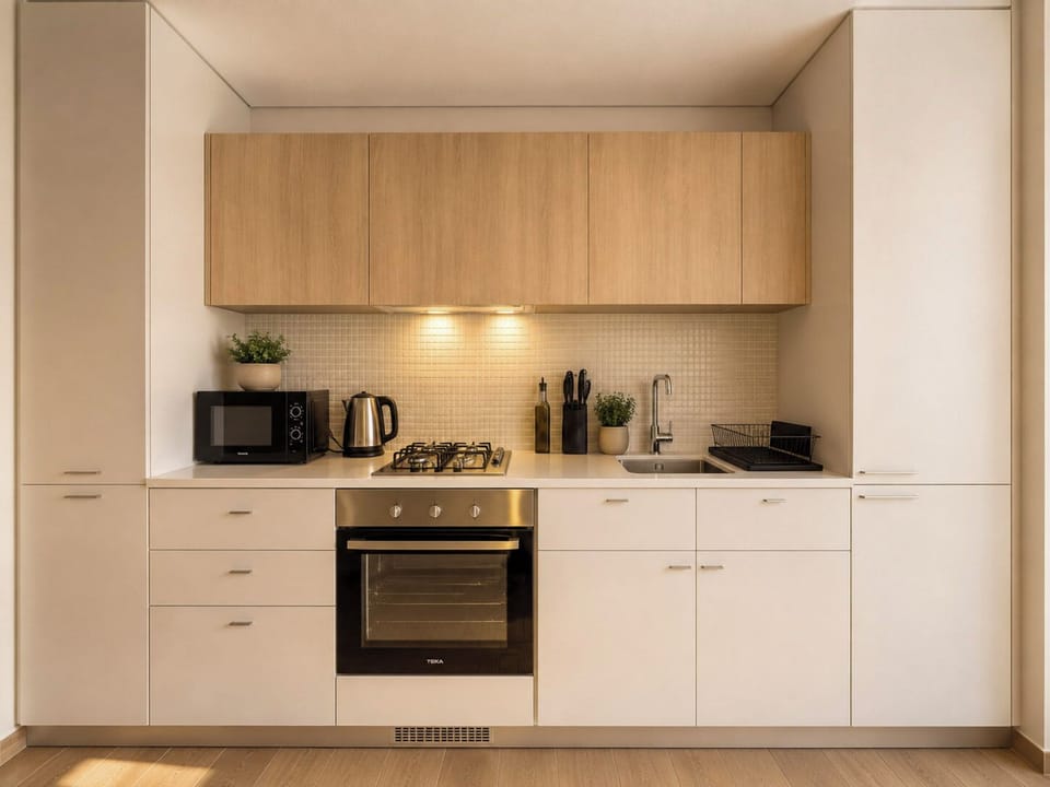 Signature Apartment, Balcony, City View | Private kitchen | Electric kettle