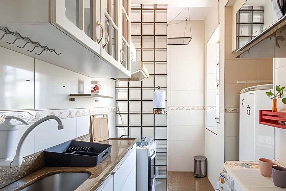 Comfort Apartment | Private kitchen | Full-size fridge, microwave, oven, stovetop