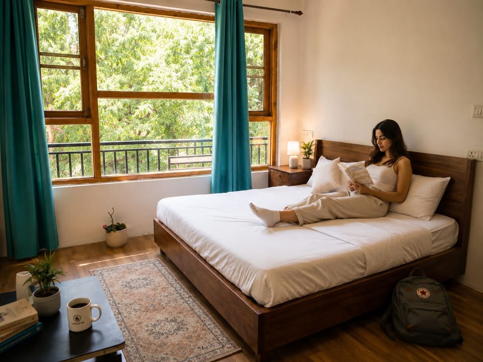 Deluxe Double Room, Balcony, Hill View | WiFi (free)