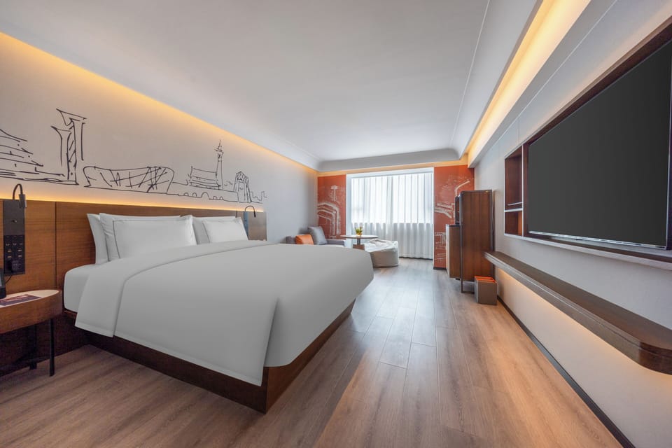Comfort Double Room, Non Smoking, City View | Desk, laptop workspace, blackout drapes, iron/ironing board (on request)