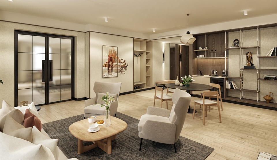 Junior Suite, 1 King Bed, City View | Minibar, in-room safe, desk, laptop workspace