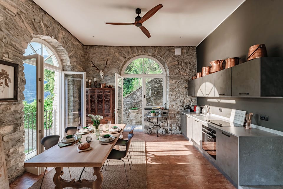 Villa, Lake View | Private kitchen | Espresso maker, full-size fridge, microwave, oven
