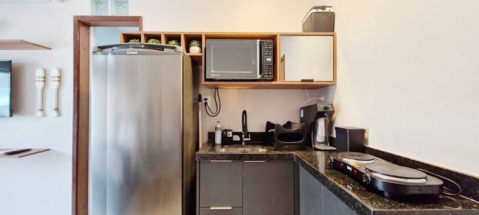 Apartment | Private kitchen | Fridge, microwave, cookware/dishes/utensils
