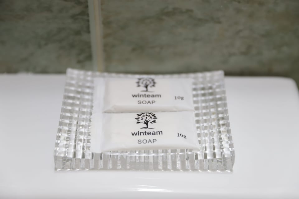 Basic Double or Twin Room, Beach View | Bathroom amenities | Shower, hair dryer, towels, soap