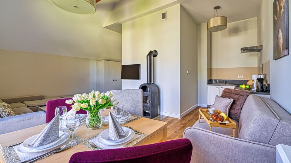 Apartment (C5/5) | Living area | 30-inch flat-screen TV with digital channels