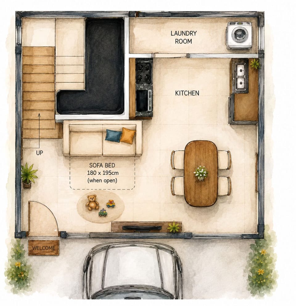 Apartment, Non Smoking, City View | Floor plan