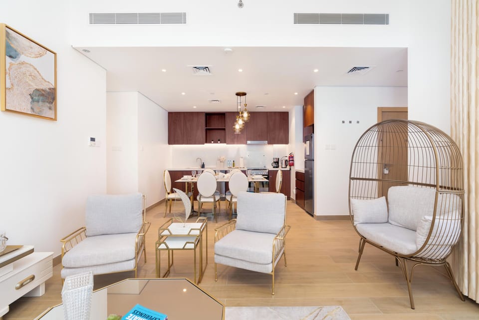 Superior Apartment, Partial Ocean View | Living area | 55-inch flat-screen TV with digital channels