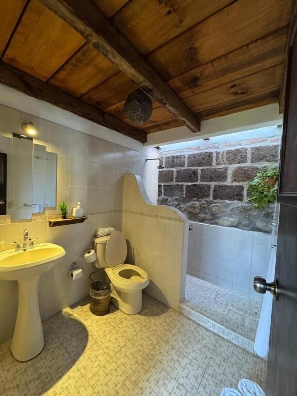 Deluxe Duplex | Bathroom | Shower, hair dryer, towels, soap