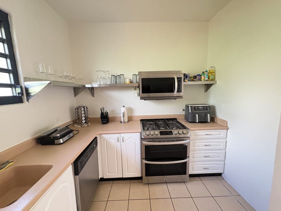 Fridge, microwave, stovetop, dishwasher